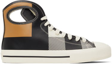 Tenisky a topánky Burberry Check Porthole High-Top Sneakers 'Black & White' Rôznofarebný | 8042627, 0