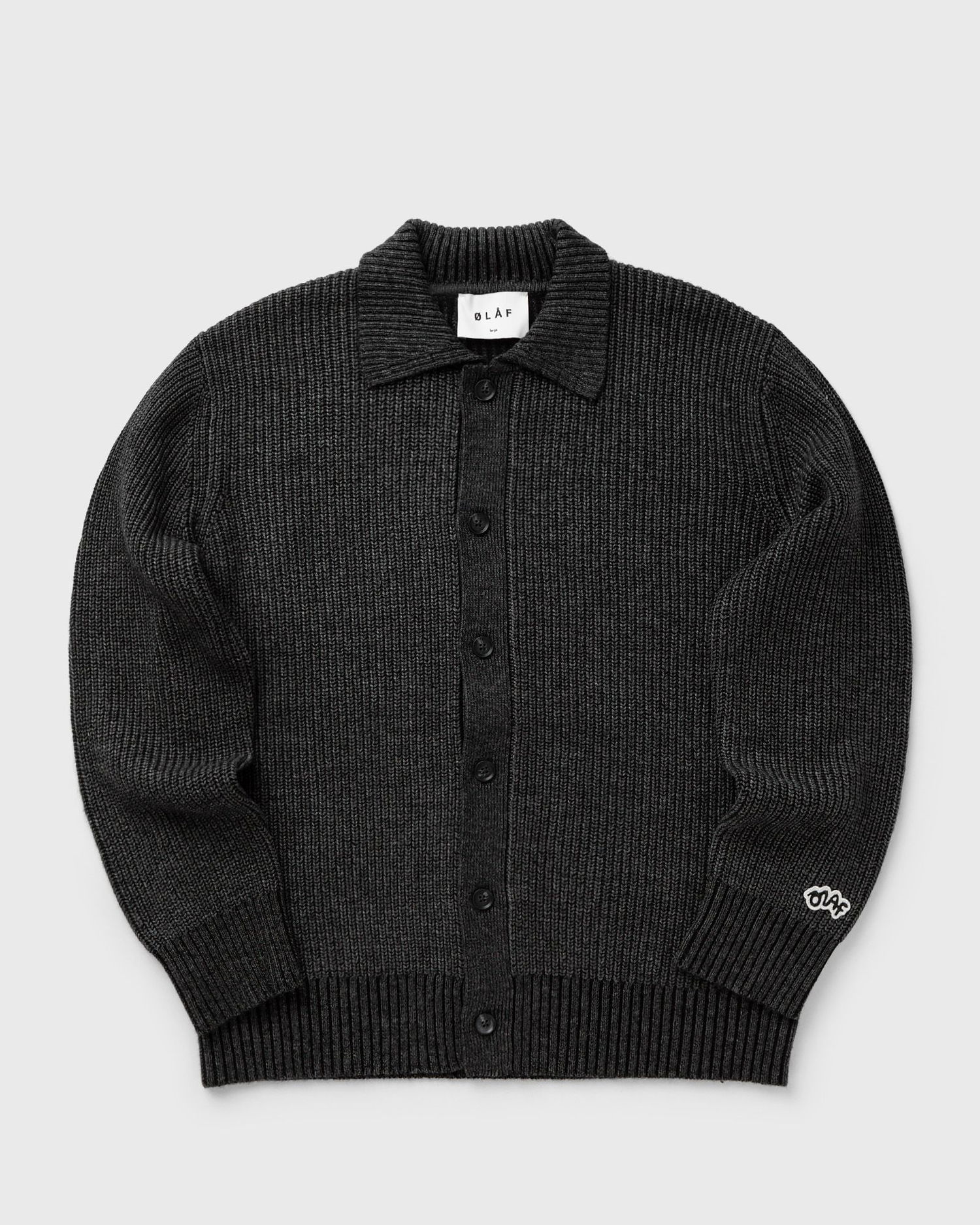 Sveter ØLÅF Olaf Knitted Ribbed Cardigan Šedá | M190702, 0