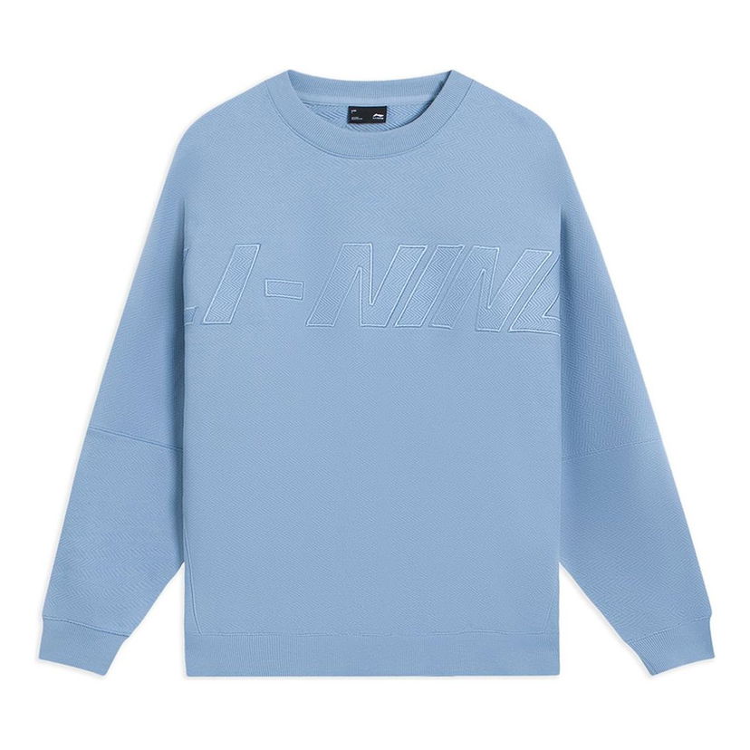Mikina Li-Ning Knit Sweatshirt with Logo Modrá | AWDS927-1