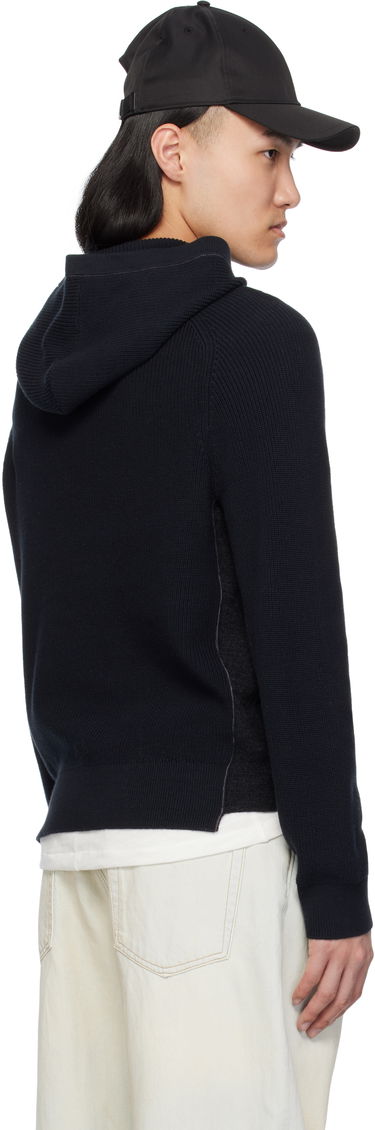 Sveter rag & bone rag & bone Gabe Spliced Hoodie Navy | MBS25S026SD26, 2