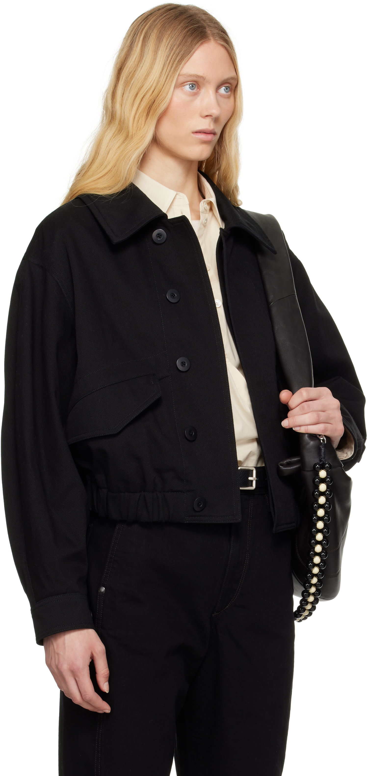 Bomber bunda LEMAIRE Lemaire Short Bomber Jacket Čierna | OW1149 LF1365, 1
