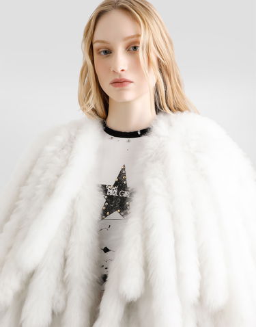 Kabáty Dolce & Gabbana Dolce & Gabbana Shaggy Alpaca Coat Biela | F0W8QFFUPZHW0001, 3