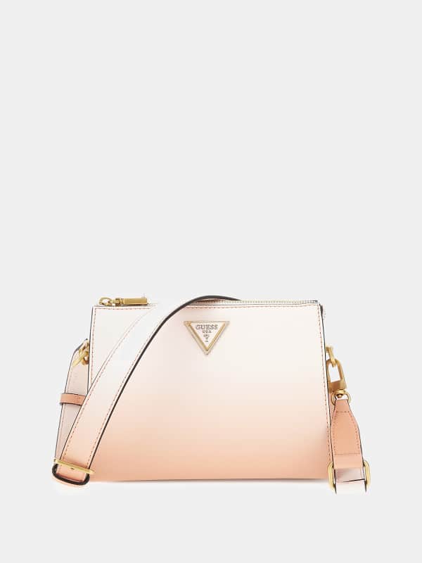 Kabelka GUESS Lossie Saffiano Mini Crossbody Béžová | HWVO9231120, 0