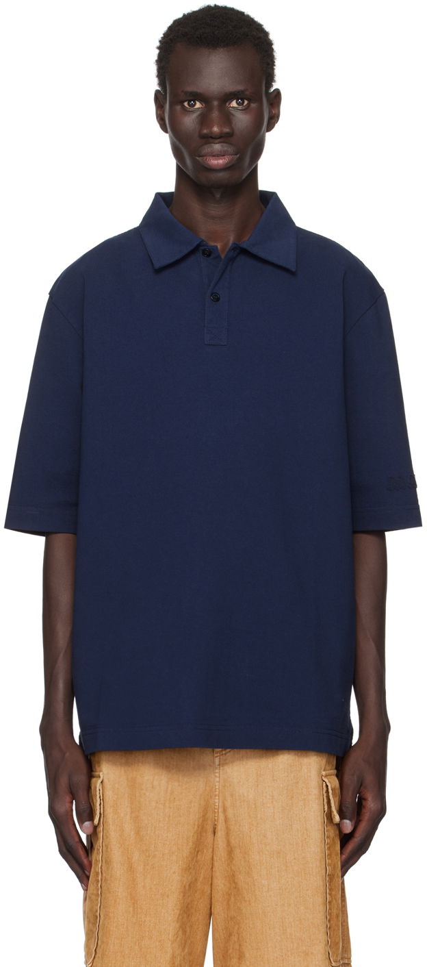 Polo tričko Marni Oversized Polo Navy | POMU0037X0 UTC406, 0
