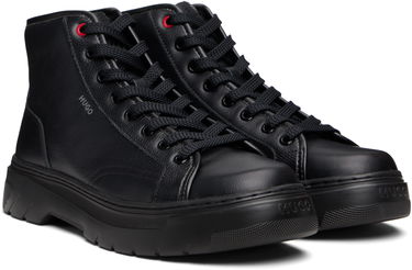Tenisky a topánky BOSS HUGO High-Top Grained Leather Boots Čierna | 50548692, 3