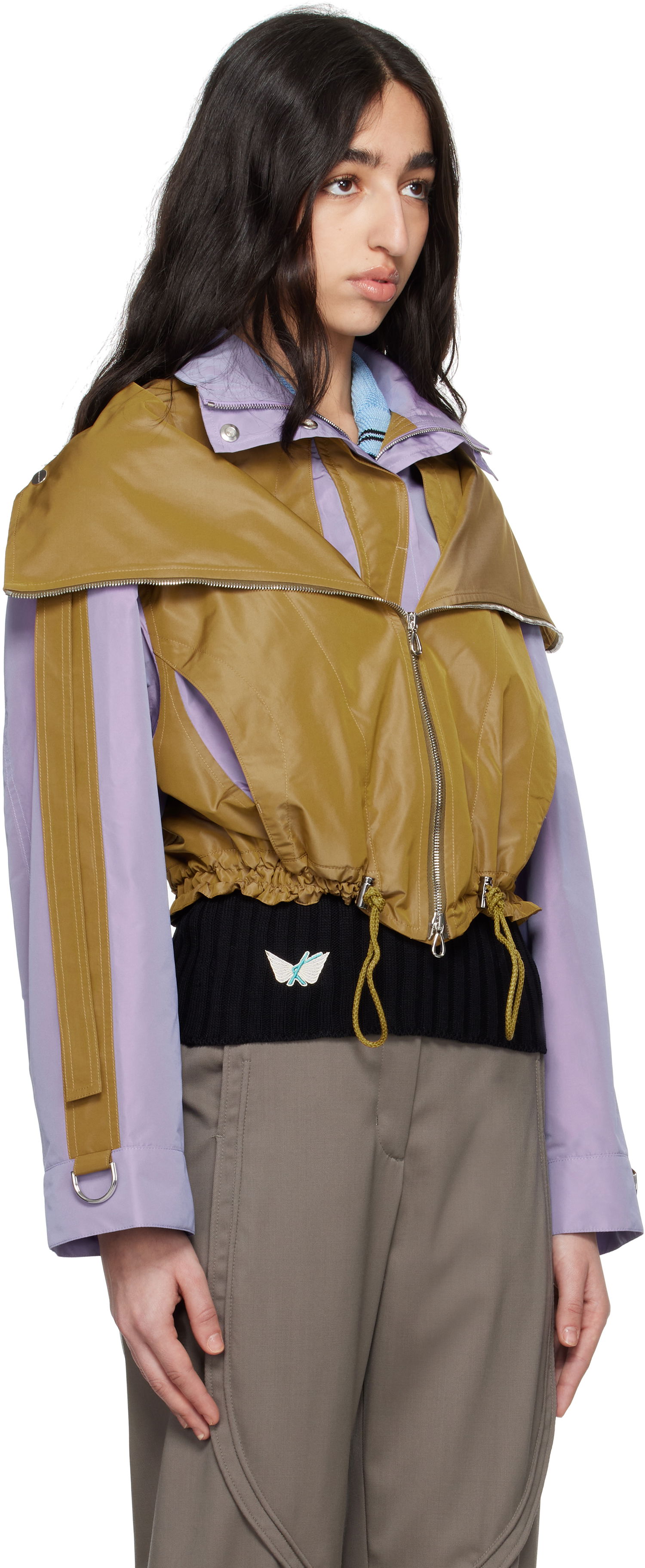 Bunda KIKO KOSTADINOV Kiko Kostadinov Erro Cropped Hooded Jacket Fialová | KKWSS25J01-22, 1