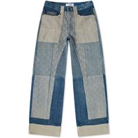 Džínsy Marine Serre Regenerated Denim Wide Leg Pants Modrá | WPA003-GR30, 1