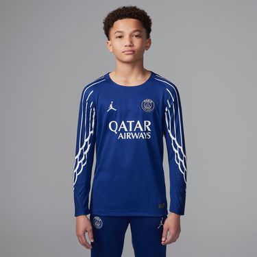 Dres Jordan Paris Saint-Germain Stadium 2024/25 Replica Fourth Football Jersey Long Sleeve Modrá | HJ0924-493, 0