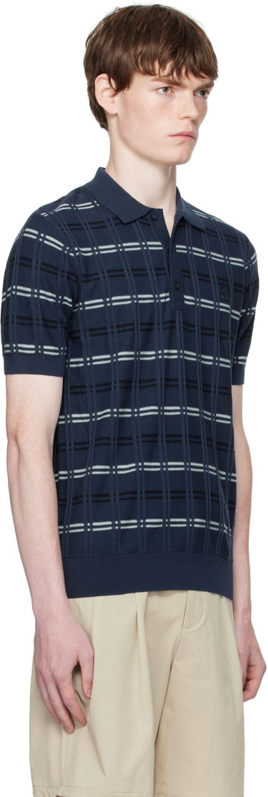 Polo tričko Fred Perry Fred Perry Striped Rib Knitted Polo Modrá | K9751, 1