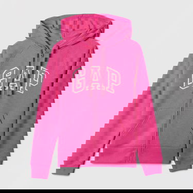 Mikina GAP Sweatshirt Logo Full Zip Hoodie Sizzling Fuchsia XL Ružová | 873024-11, 4