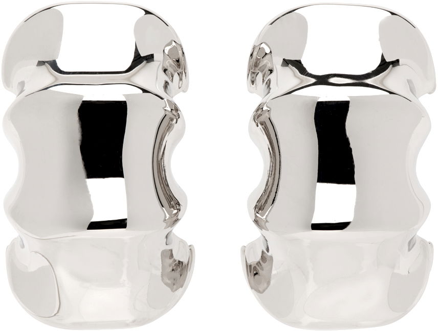 Náušnice Khaite Silver 'The Medium Julius Loop' Earrings Metalická | 9977007, 0