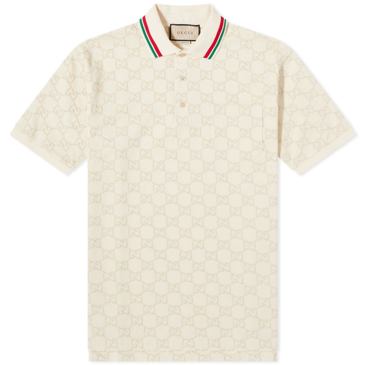 Polo tričko Gucci GG Jacquard Tipped Polo Bone Béžová | 753572-XJFUG-9037, 0