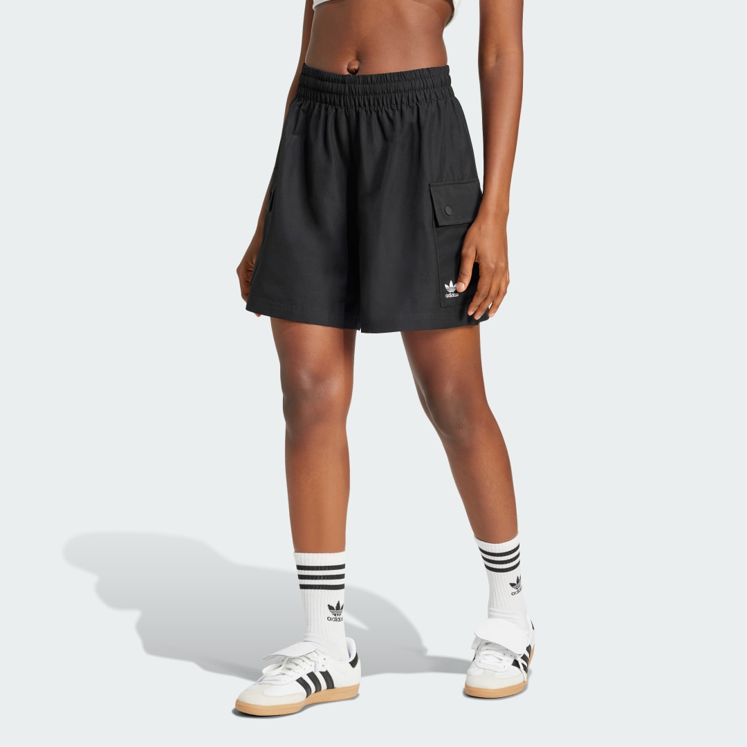 Šortky adidas Performance Essentials Woven High-Waist Cargo Shorts Čierna | JD1514, 0