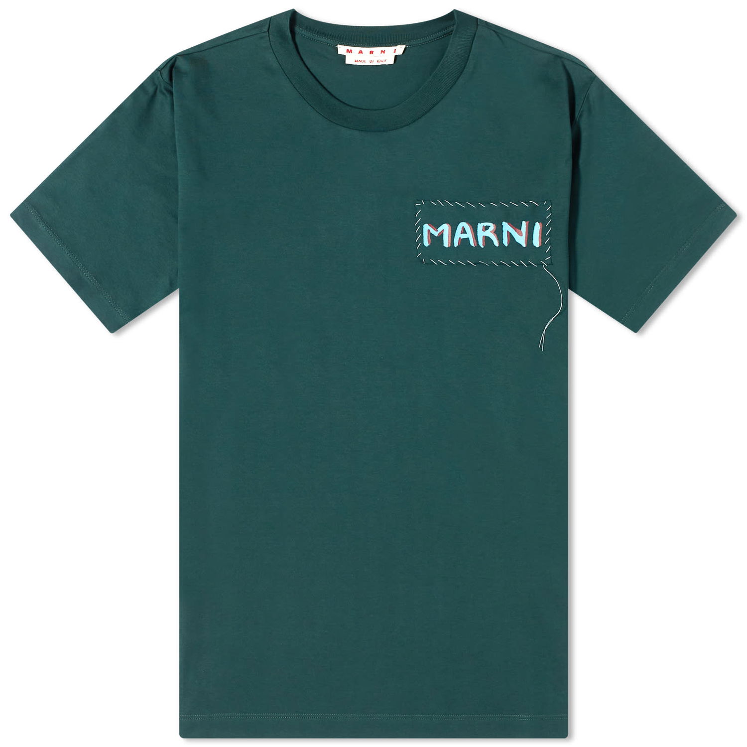 Tričko Marni Marni Men's Stitch Logo Tee Zelené | HUMU0198X0-UTC017-00V89, 0