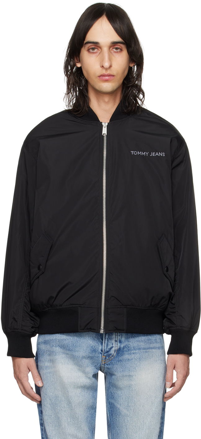 Bunda Tommy Hilfiger Tommy Jeans Black Embroidered Bomber Jacket Čierna | DM17879 BDS, 0
