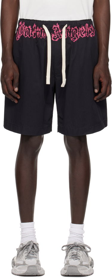 Šortky Palm Angels Waist Logo Print Shorts Čierna | PMCB051S25FAB0011032, 0
