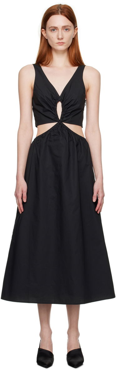 Šaty Anine Bing Cutout Detail Midi Dress Čierna | A-02-1391-000, 0