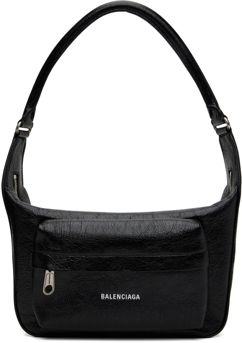 Taška cez rameno Balenciaga Medium Raver Bag Čierna | 741127 2AACQ, 0