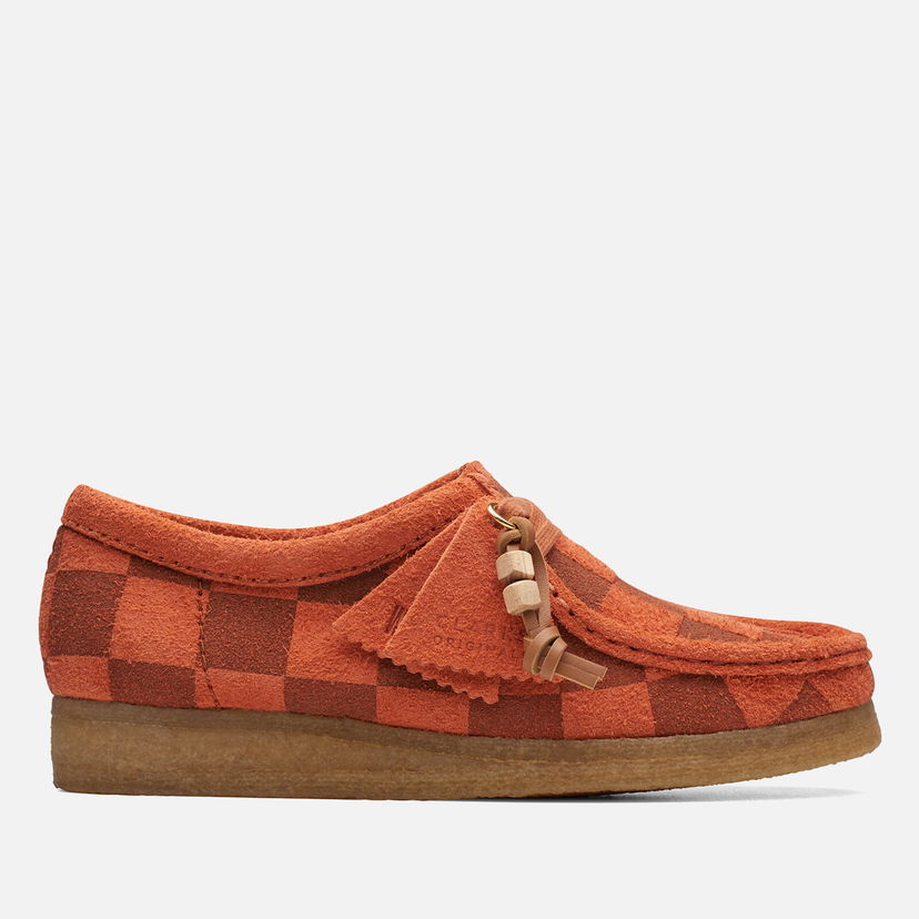 Tenisky a topánky Clarks Originals Suede Checkered Wallabee Boots UK 7 Oranžová | 26174011