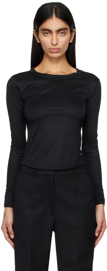 Tričko Anine Bing Jane Long Sleeve T-Shirt Čierna | A-08-4408-000, 0