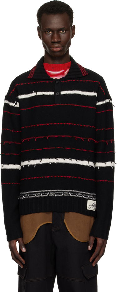 Sveter Andersson Bell Andersson Bell Striped Polo Sweater Čierna | atb1245m, 0