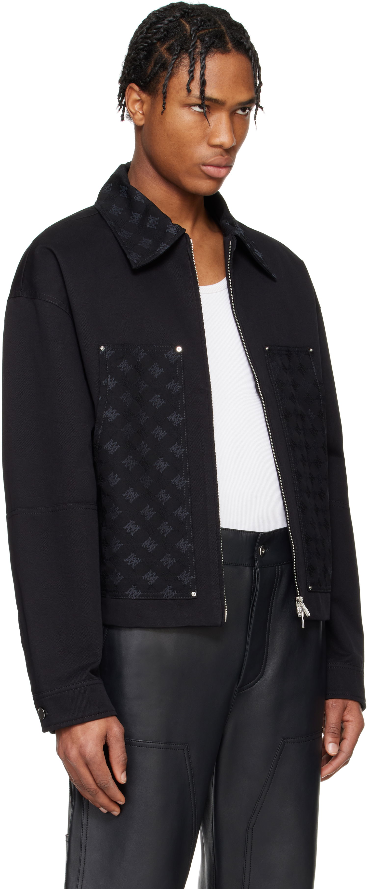 Bunda AMIRI AMIRI MA Quad Jacquard Work Jacket Čierna | AMOUWJ1003, 1