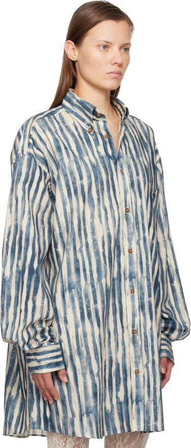Košeľa Vivienne Westwood Vivienne Westwood Cotton Poplin Hand-Painted Stripe Oversized Shirt Rôznofarebný | 35010021-W018R-, 1