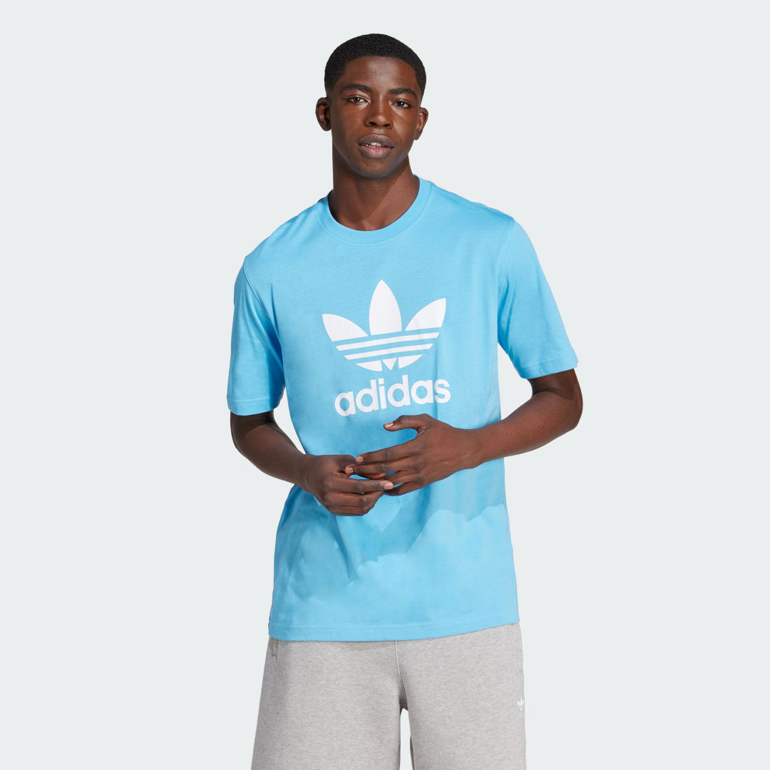 Tričko adidas Performance Adicolor Trefoil Modrá | IR7980, 0