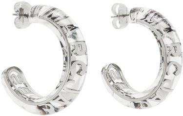 Náušnice Marc Jacobs Marc Jacobs Transparent 'The Monogram Hoops' Earrings Metalická | J207M01PF22, 4