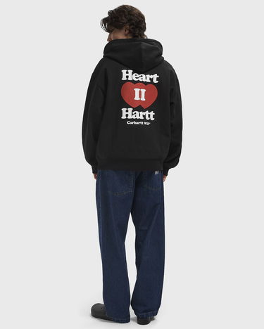 Mikina Carhartt WIP Heart II Hartt Zip-Up Hoodie Čierna | I035176-89.XX, 1