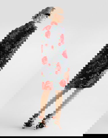 Kabáty Dolce & Gabbana Dolce & Gabbana Single-Breasted Rose-Print Jacquard Coat Rôznofarebný | F0GHFTFSFN8HN5KQ, 2