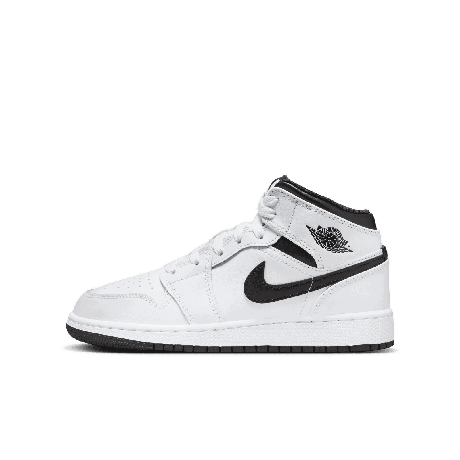 Air Jordan 1 Mid "White Black" GS