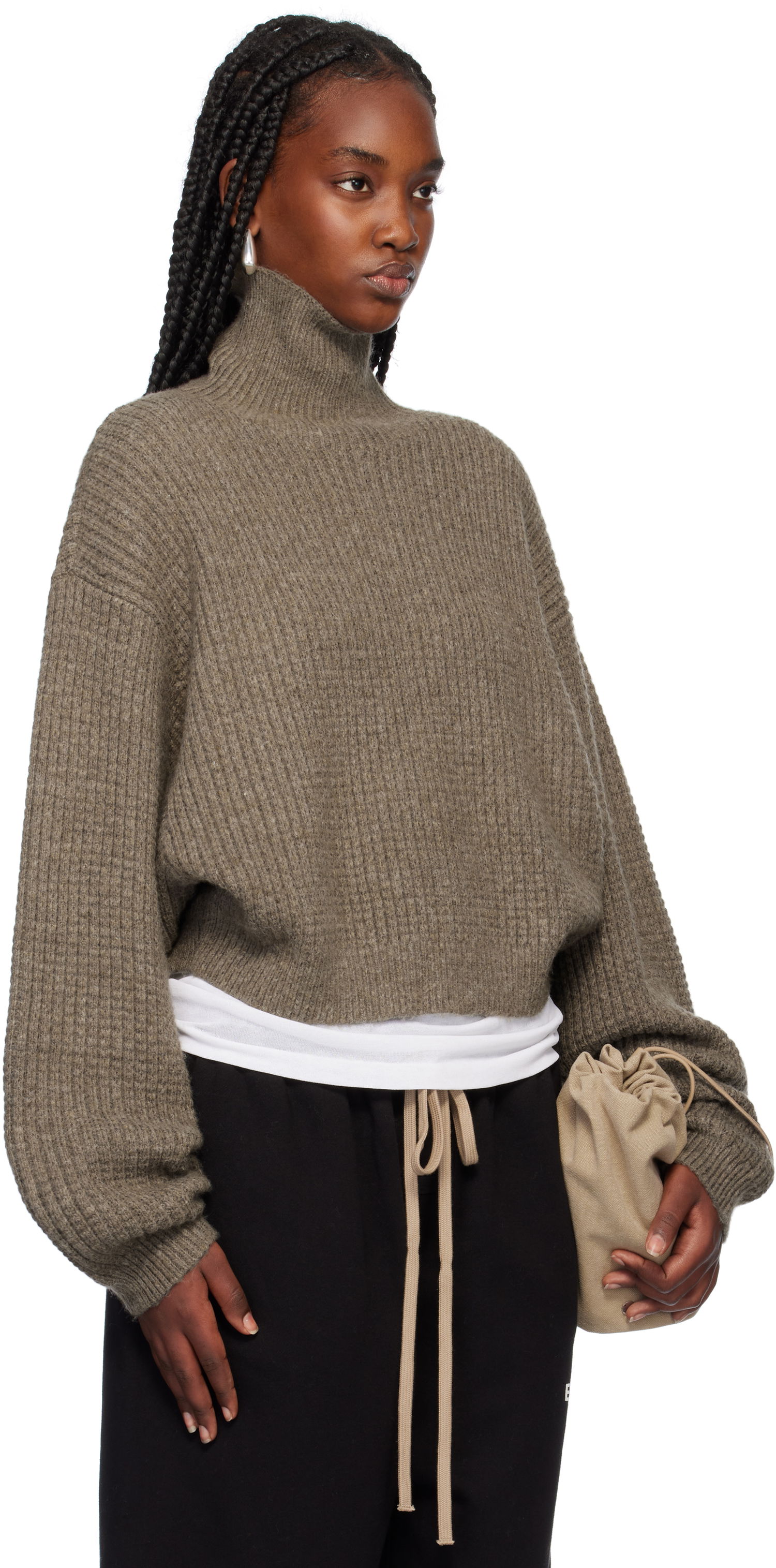 Sveter Fear of God Fear of God ESSENTIALS Heavy Waffle Turtleneck Hnedá | 192HO247321FW, 1