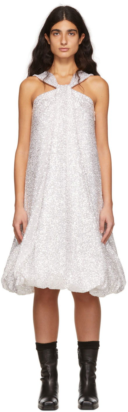 Šaty We11done We11done Sequin Bubble Dress Metalická | WD-OP1-22-182-W-WH, 0