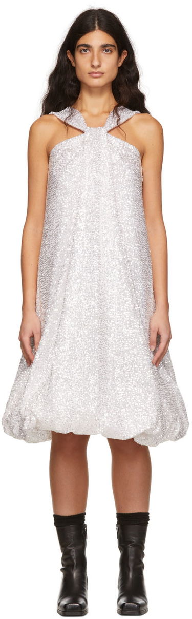 Šaty We11done We11done Sequin Bubble Dress Metalická | WD-OP1-22-182-W-WH, 0