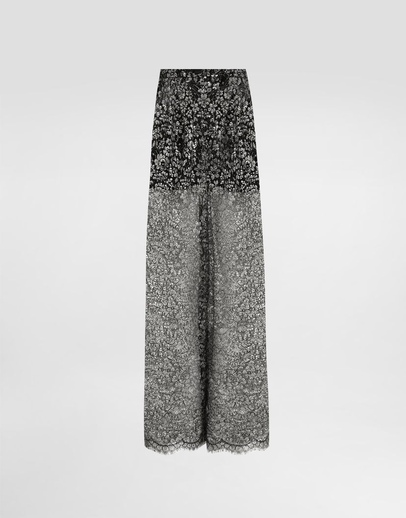 Nohavice Dolce & Gabbana Lamé Lace Trousers Rôznofarebný | FTC1YTILMCFS0998