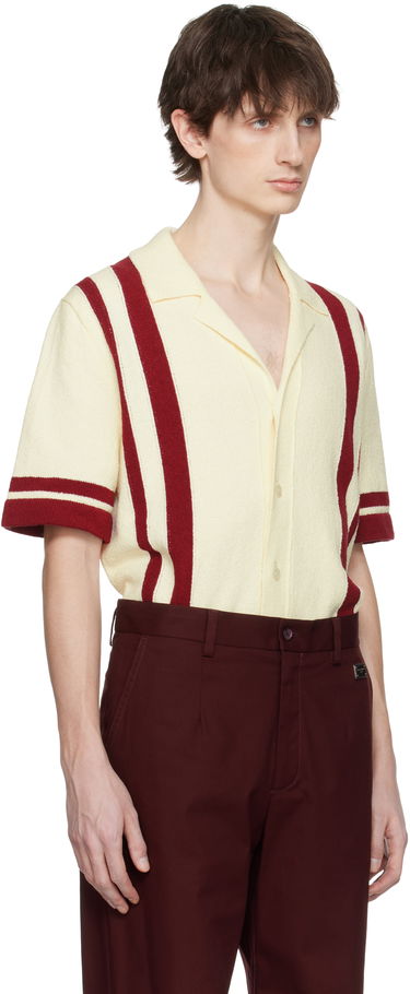 Sveter Dolce & Gabbana Dolce&Gabbana Knitted Polo Shirt Žltá | GXVB7TJFMNA, 1