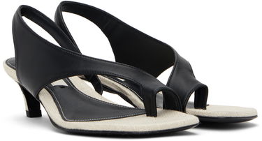 Doplnky TOTEME TOTEME Leather Thong Heeled Sandals Čierna | 252-WAS0201-LE0104, 3