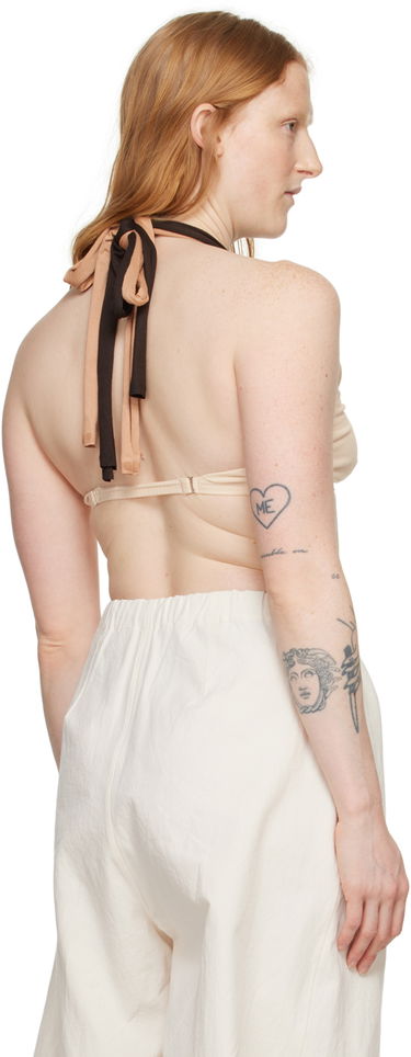 Crop Top Baserange Beige Halter Neck Bra Béžová | BRCI-RB-SU24, 2