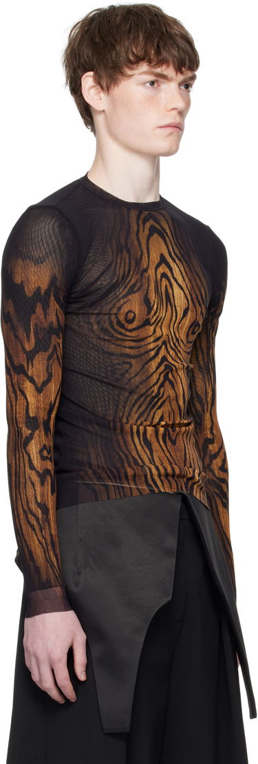 Tričko Jean Paul Gaultier Jean Paul Gaultier 'The Wood' Long Sleeve Hnedá | 25/03-W-TO335-M002P-0060, 4