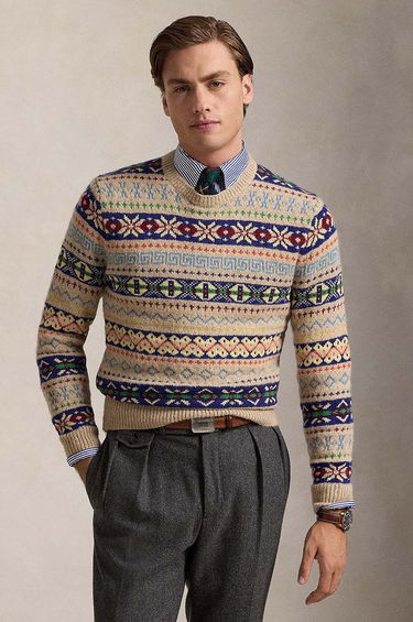 Sveter Polo by Ralph Lauren Polo Ralph Lauren Fair Isle Wool Sweater Béžová | 710949291, 0