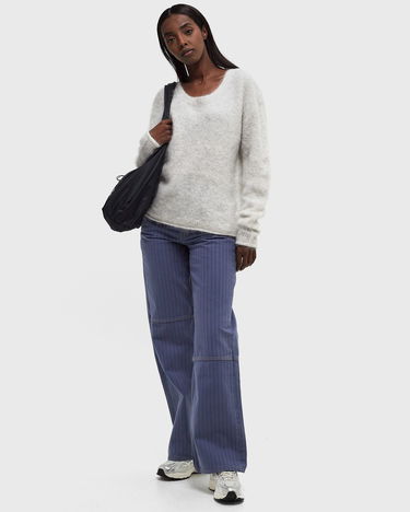 Sveter American Vintage NUNY PULLOVER Grey Sweater Šedá | NUN18CH24-POLAIRE-CHINE, 1