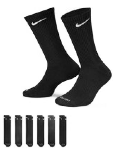 Spodná bielizeň a ponožky Nike Everyday Plus Cushioned Training Crew Socks 6-pack Čierna | SX6897-010