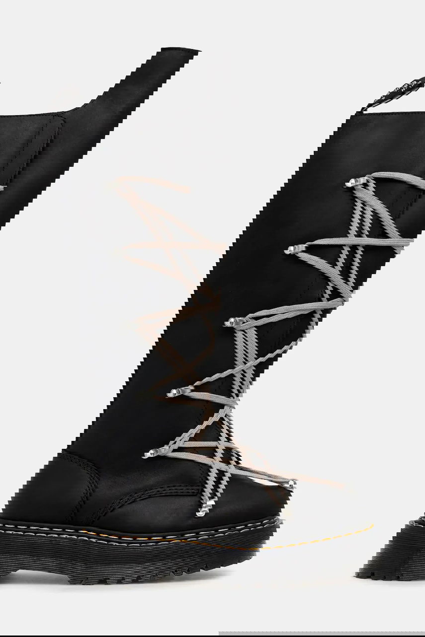 Tenisky a topánky Rick Owens Rick Owens DRKSHDW x Dr. Martens 1B60 Quad Sole Pentalace Boot Čierna | DM02E6811.0001, 1