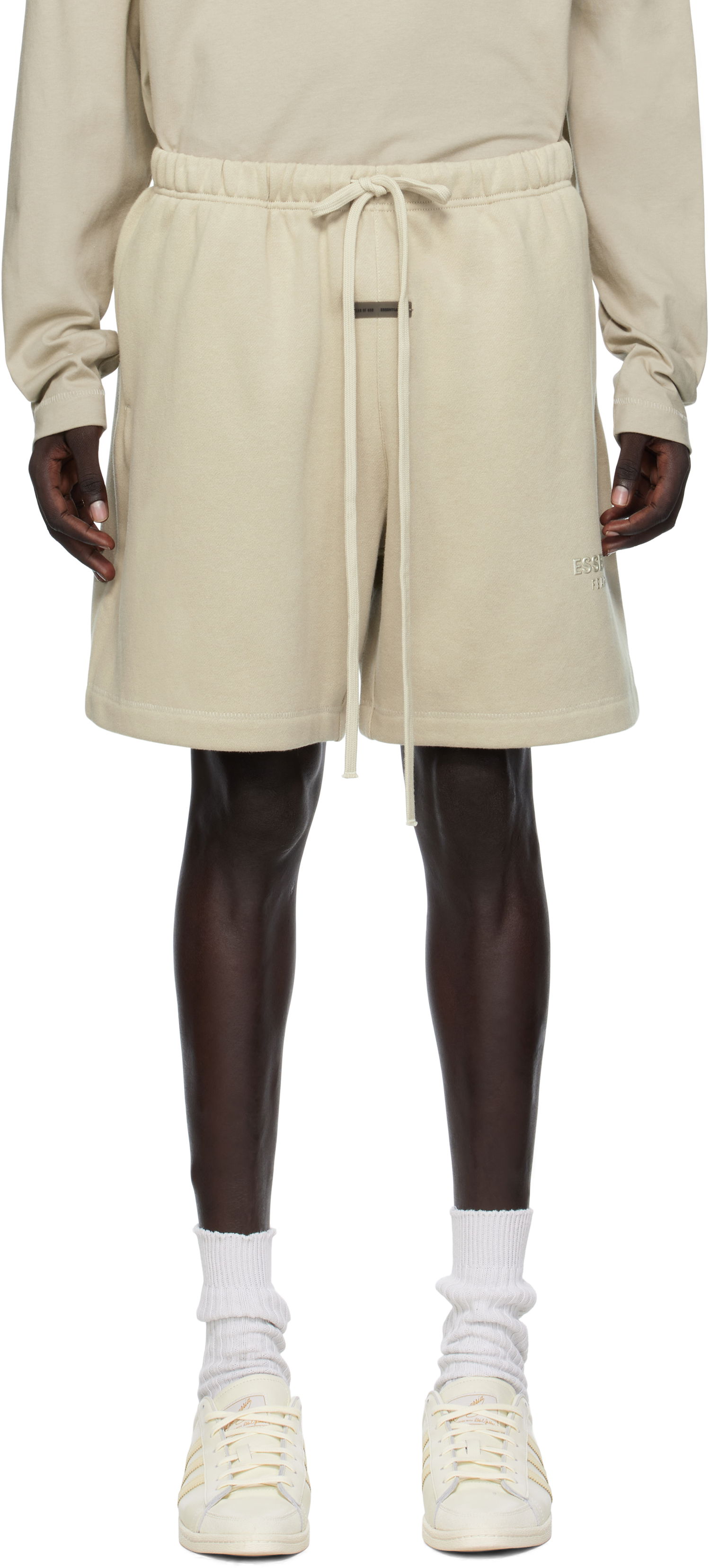 Šortky Fear of God Fear of God ESSENTIALS Fleece Soccer Shorts Béžová | 160SP252006F, 0