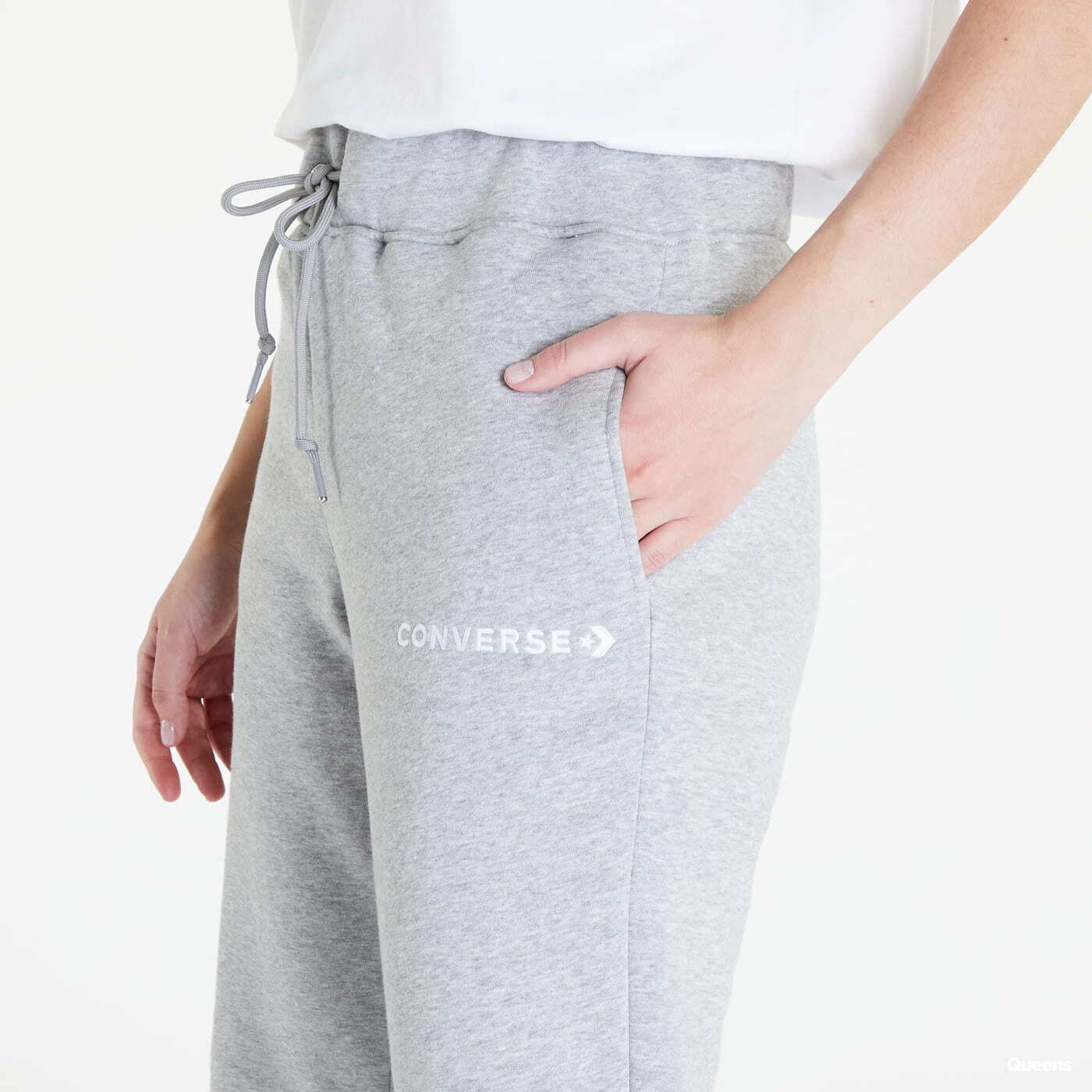 Tepláky Converse Wordmark Fleece Jogger Šedá | 10023718.A02, 1