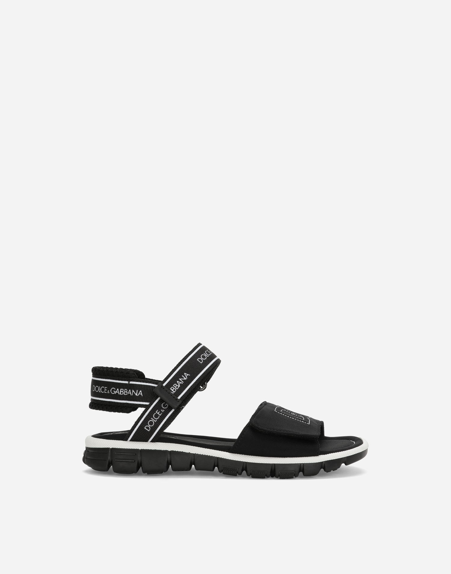 Tenisky a topánky Dolce & Gabbana Dolce & Gabbana Technical Fabric Sandals With Dg Logo Čierna | DA5061AY2338B939, 0
