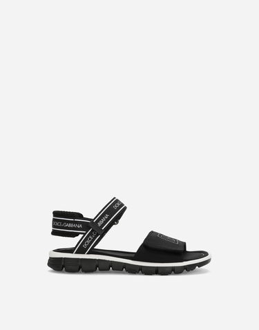 Tenisky a topánky Dolce & Gabbana Dolce & Gabbana Technical Fabric Sandals With Dg Logo Čierna | DA5061AY2338B939, 0