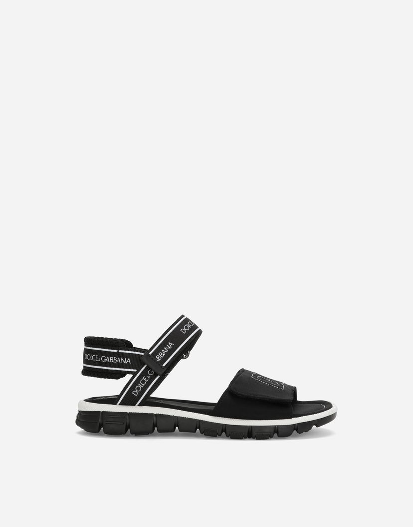Tenisky a topánky Dolce & Gabbana Dolce & Gabbana Technical Fabric Sandals With Dg Logo Čierna | DA5061AY2338B939