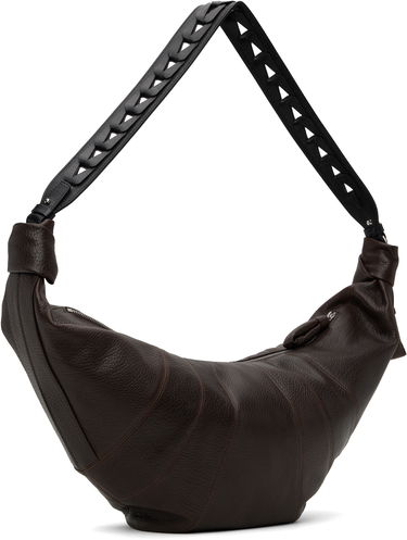 Kabelka LEMAIRE LEMAIRE Woven Chevron Large Croissant Bag Hnedá | BG0151 LL139, 2